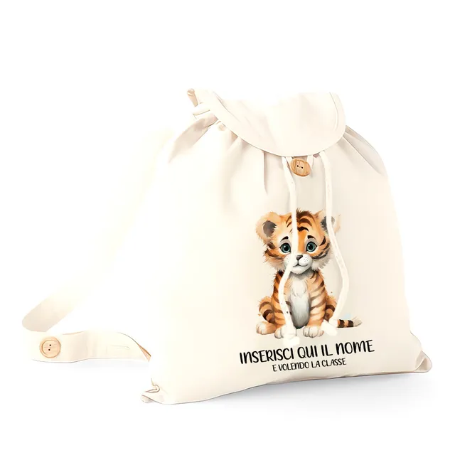 Mr. Gadgets Tigre zainetto sacchetta cotone bambini