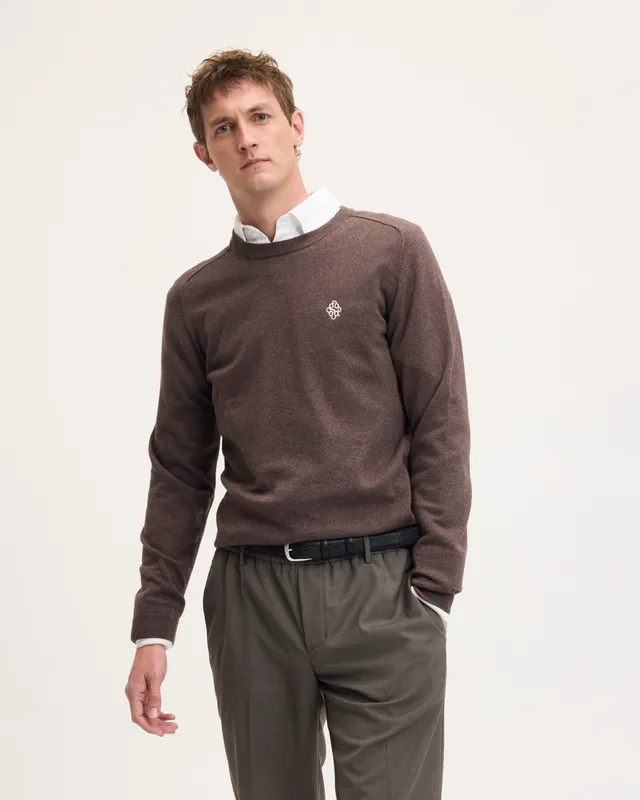 GOODPEOPLE Kanvas maglione beige melange in misto lana