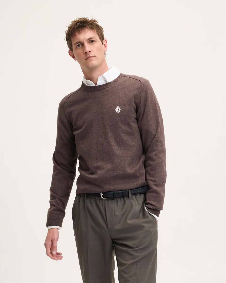 GOODPEOPLE Kanvas maglione beige melange in misto lana