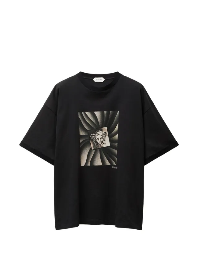Versace 1026093 t-shirt nera cotone