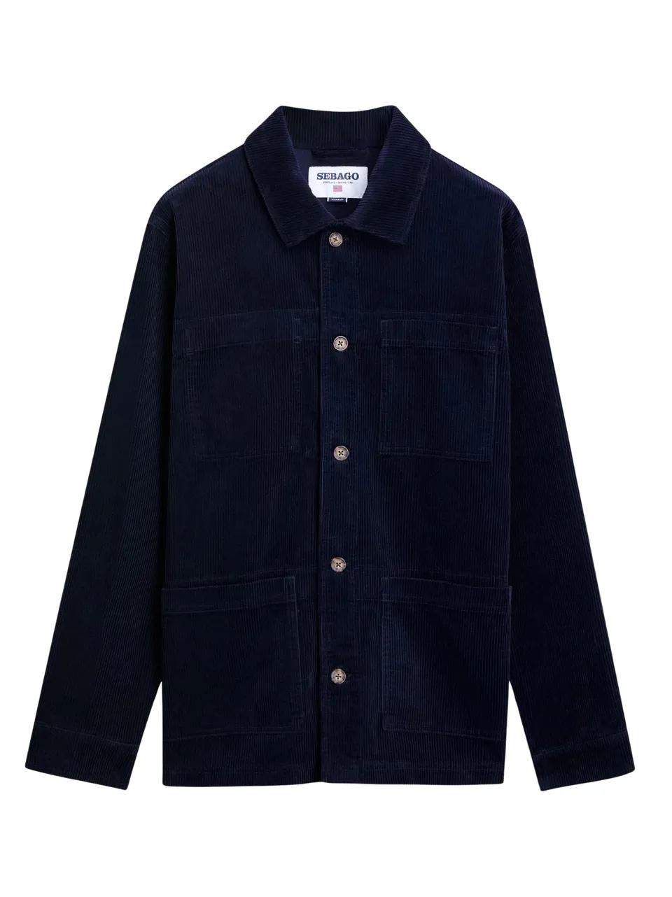 Sebago 74114FW camicia blu velluto uomo