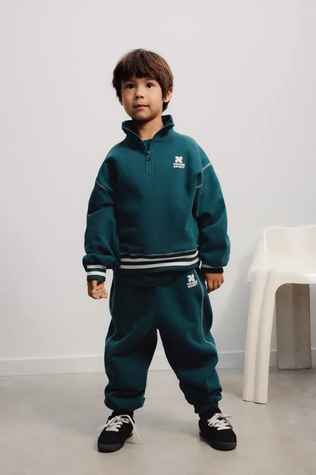The New Society Whisper polo bambino Dark Sea cotone