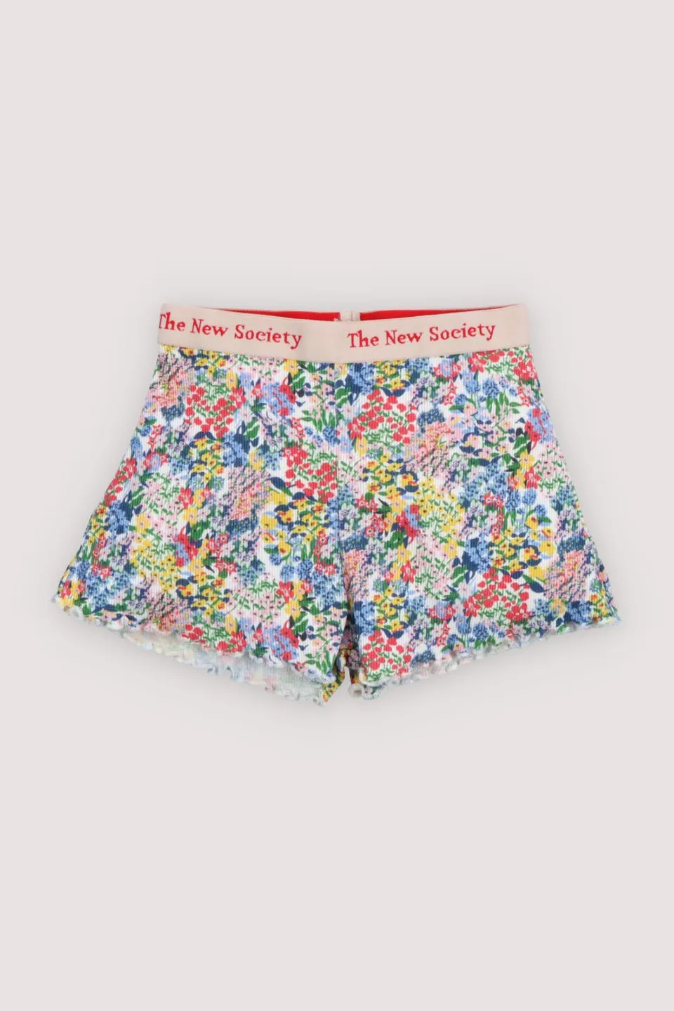 The New Society TNS Rib shorts bimba fiori 6 anni elasticizzati