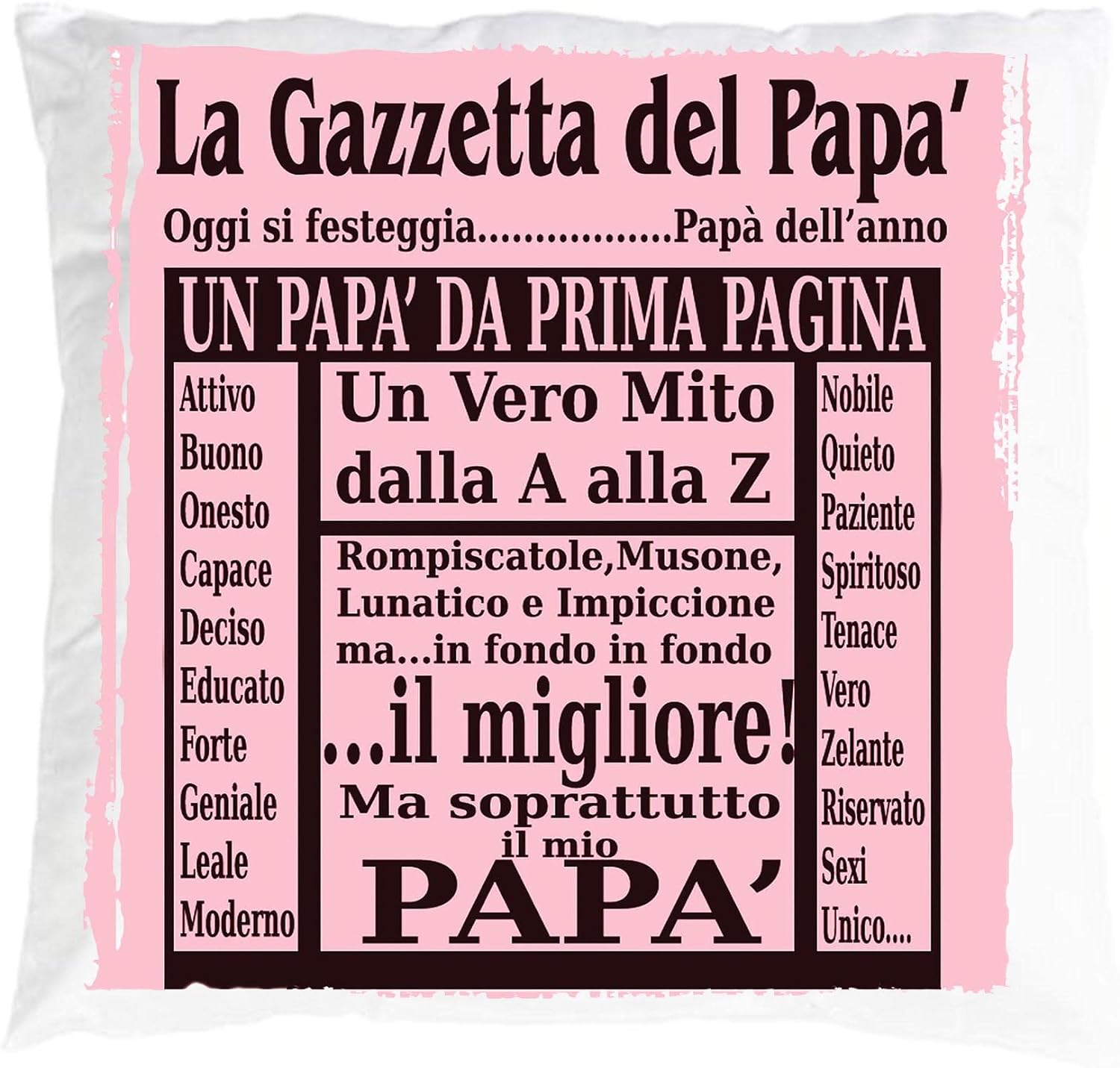 Mr. Gadgets Gazzetta del Papà cuscino 40x40 sfoderabile