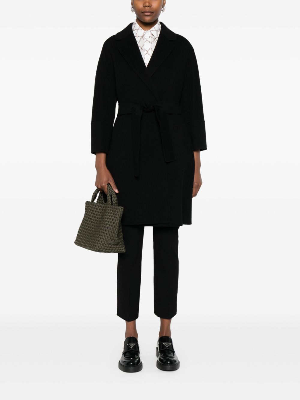Max Mara 2529016071600 cappotto nero lana vergine