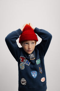 The New Society Eden felpa cotone con patch