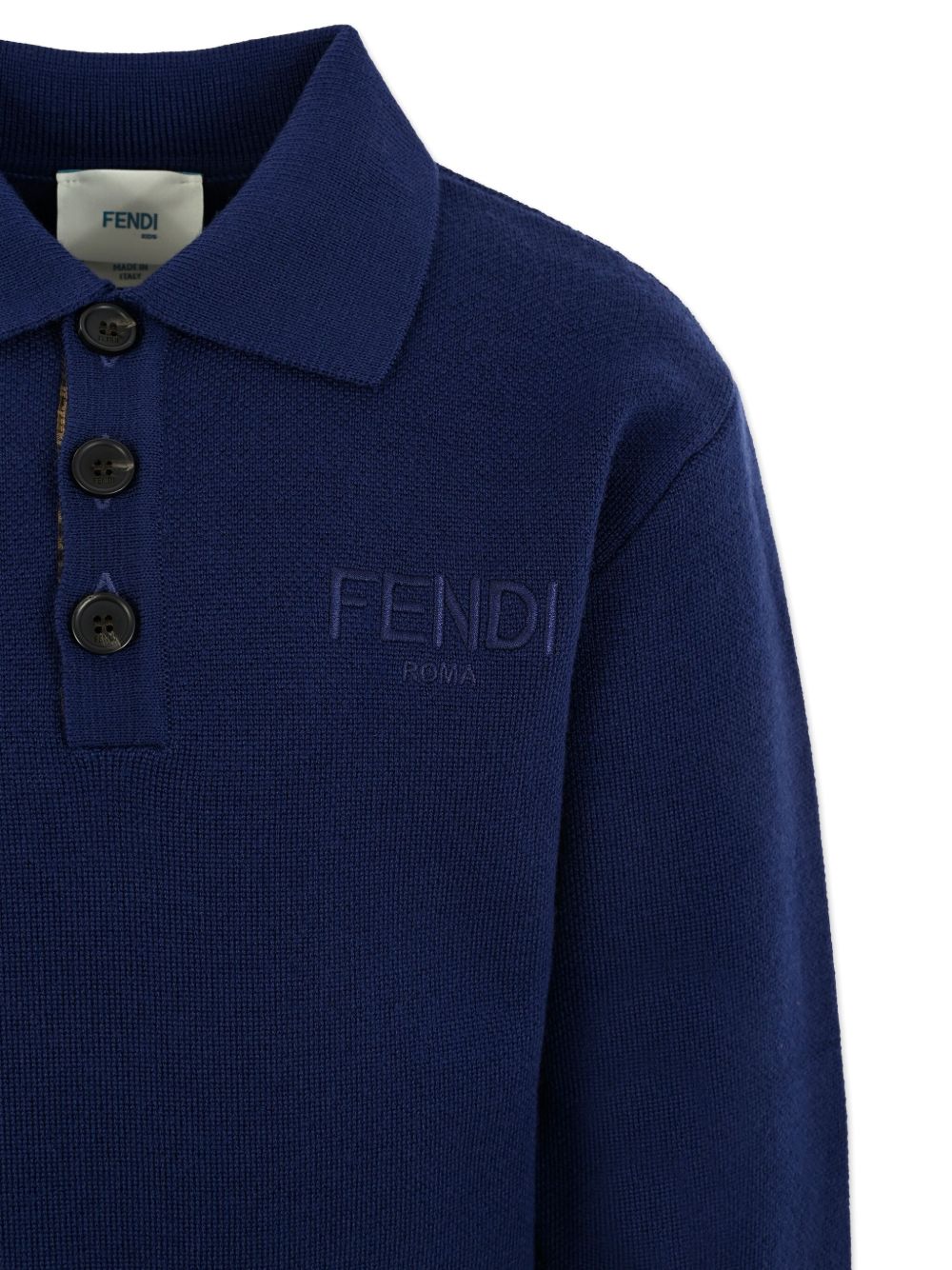 Fendi Kids JMG128 polo blu bambina