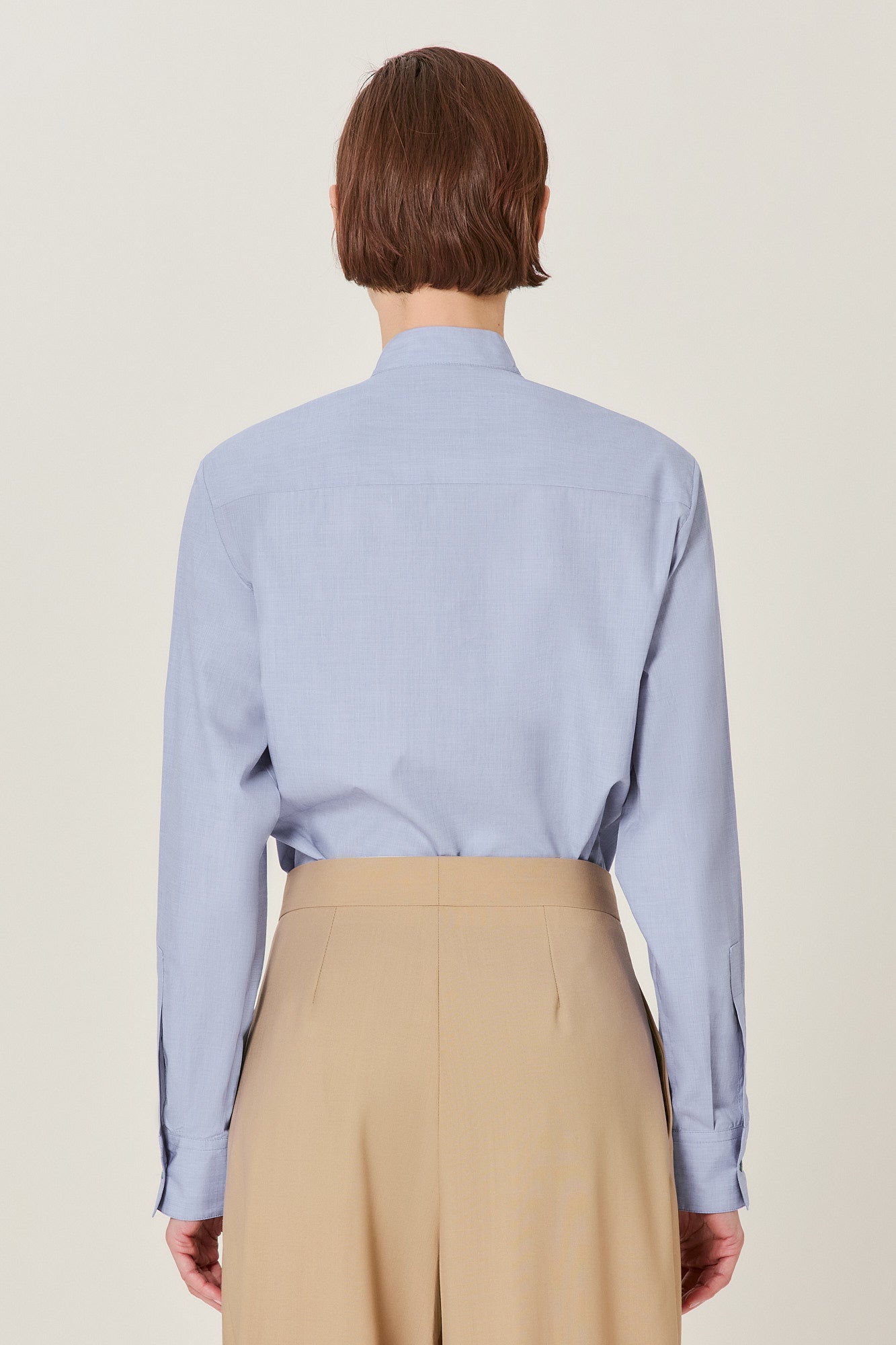 Sa Su Phi Petra camicia smoking cotone azzurra