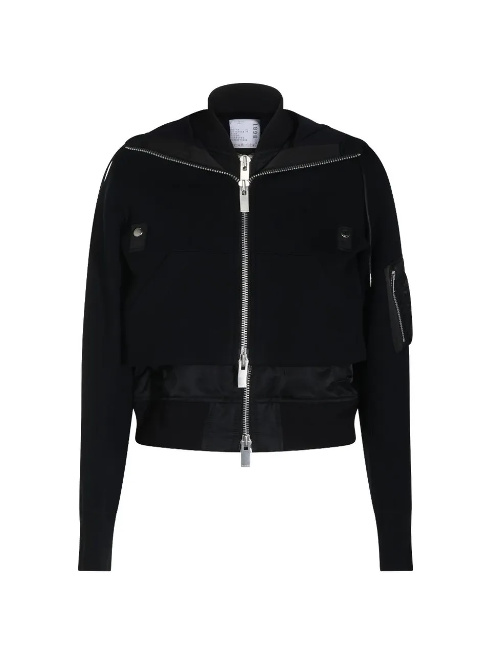 Sacai 26-08681 felpa donna nera