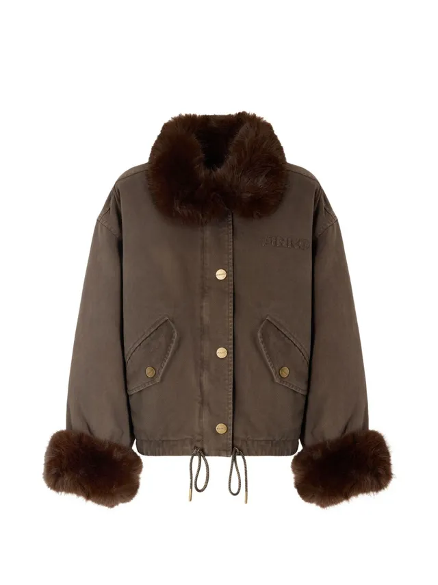 Pinko 107219 A3GVL64 giubbotto marrone caffè