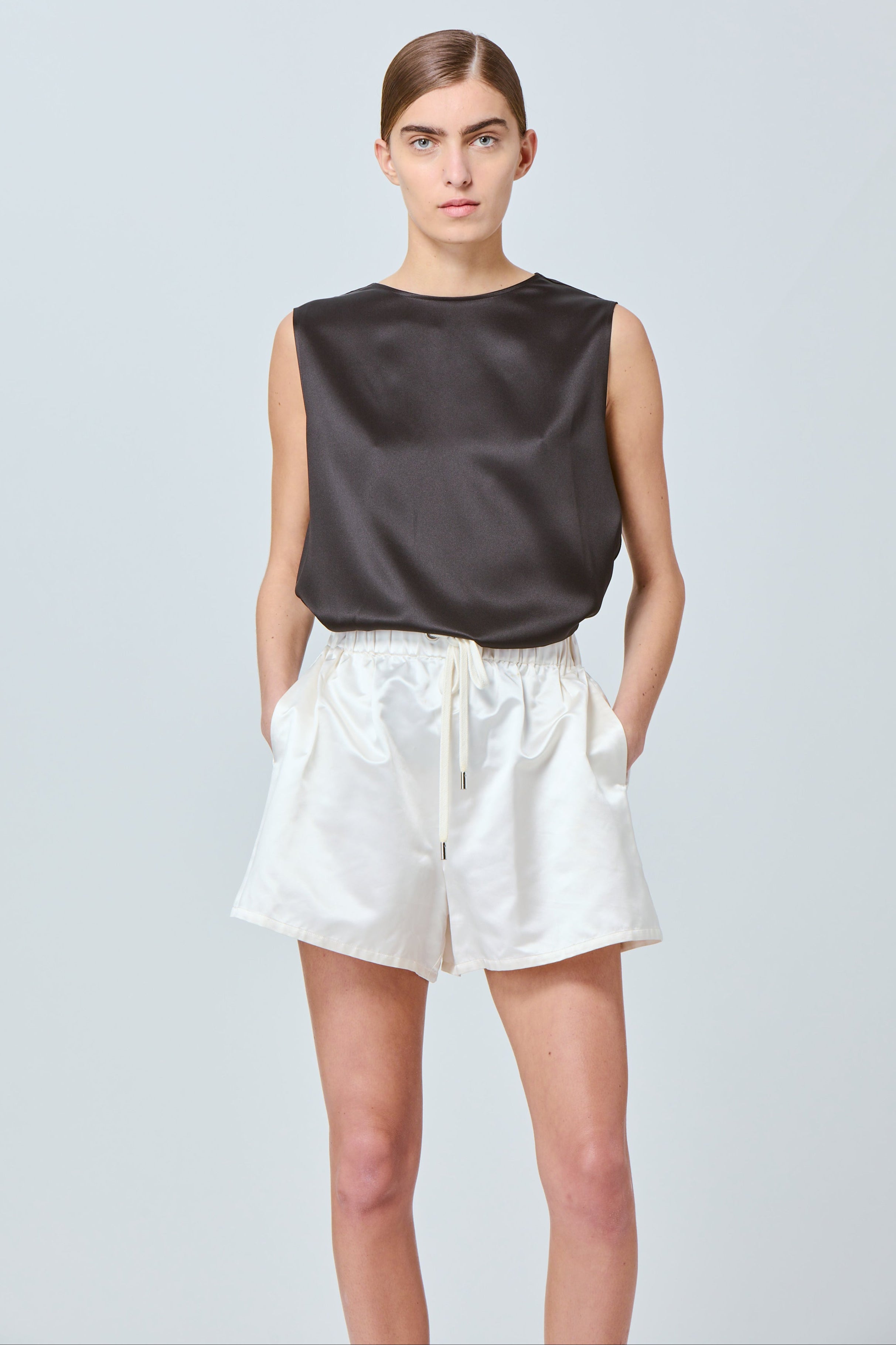 Sa Su Phi Valentina shorts seta duchesse avorio taglia 40