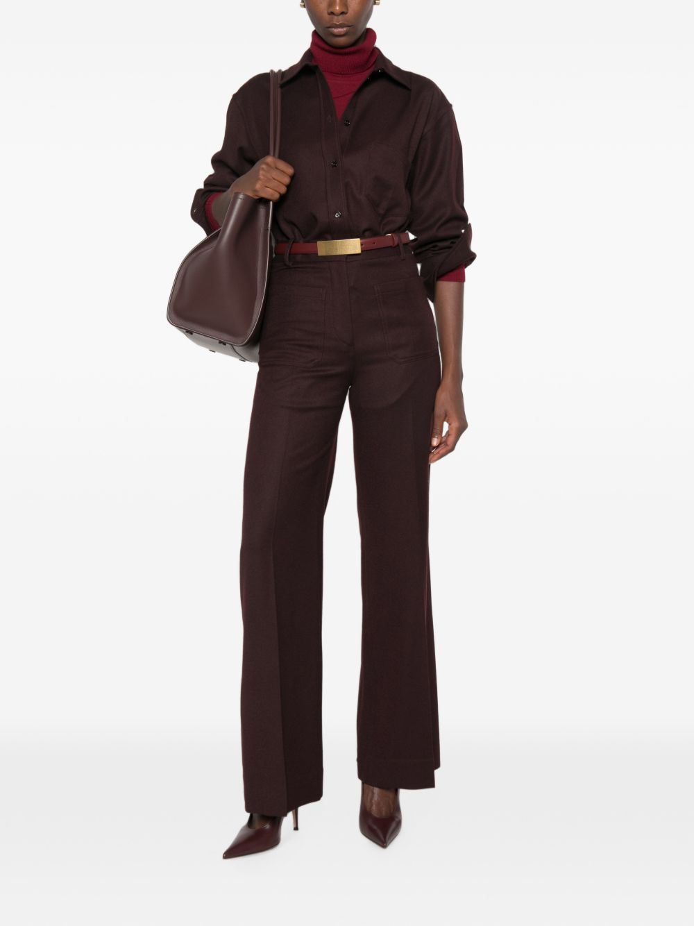Victoria Beckham 1226WTR005115S pantaloni acai