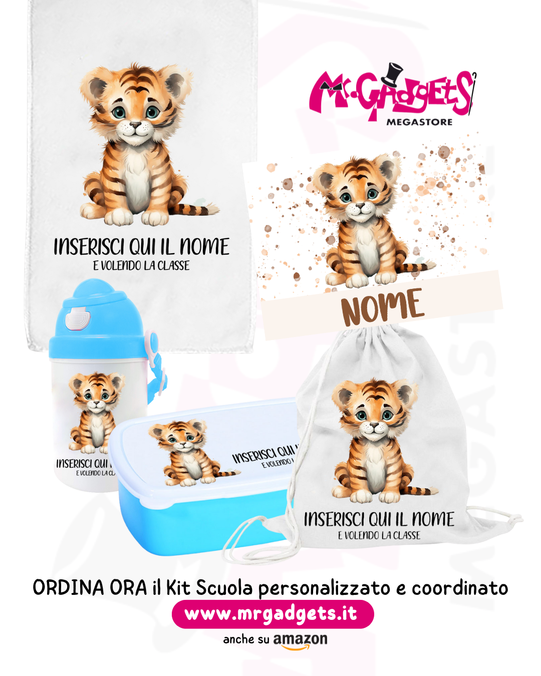 Mr. Gadgets Kit Scuola Tigre kit scuola personalizzato