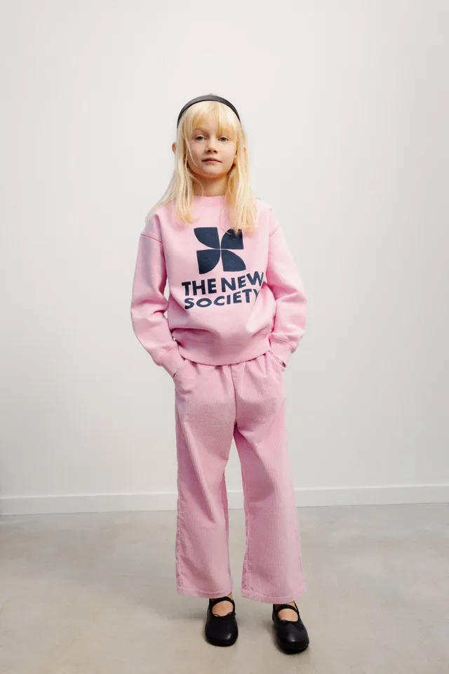 THE NEW SOCIETY TNS Logo Sweatshirt felpa lilla cotone