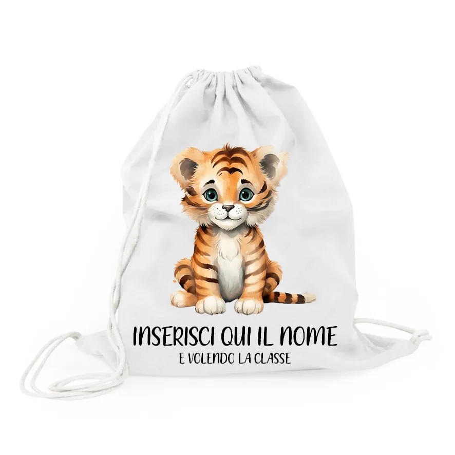 Mr. Gadgets Tigre sacchetta cotone 38x42 cm