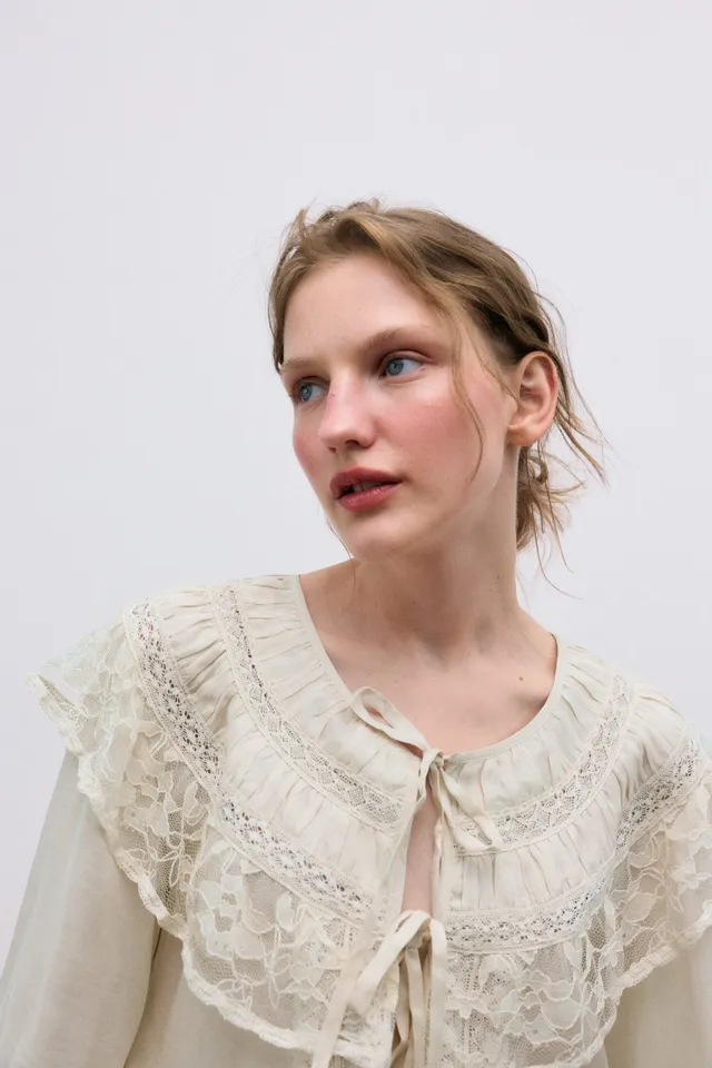 The New Society Ammi blusa ecru viscosa