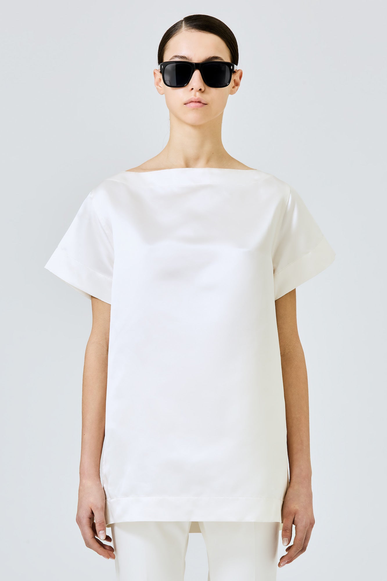 Sa Su Phi Valentina abito t-shirt in seta avorio