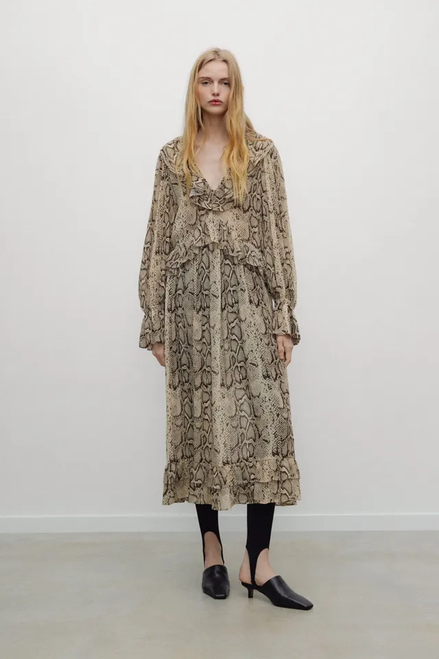 The New Society Isley vestito donna pitonato viscosa