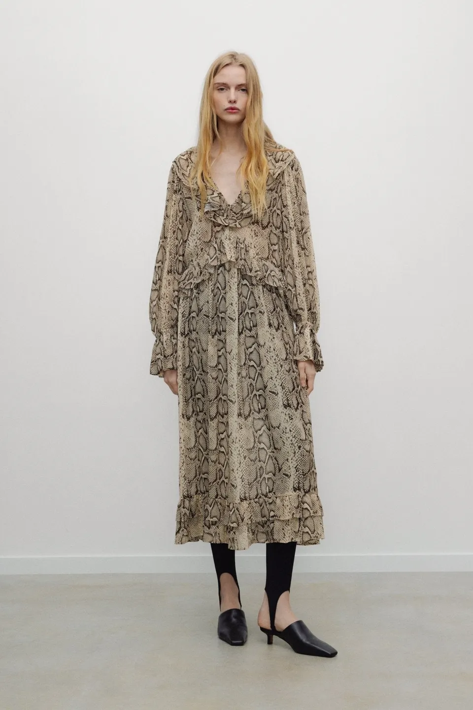 The New Society Isley vestito donna pitonato viscosa
