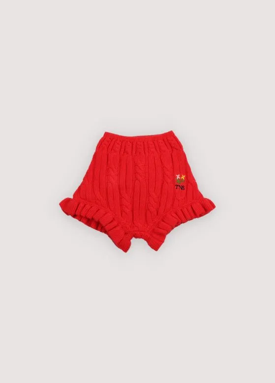 THE NEW SOCIETY Bluebell pantaloncini Tulip Red cotone treccia