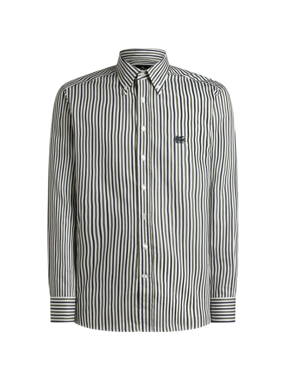 Etro MRIB0004 camicia uomo verde fantasia multicolor