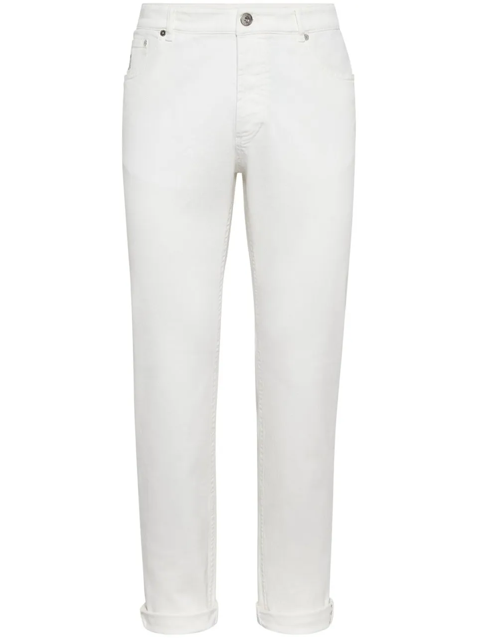 Brunello Cucinelli M277PD3210 jeans bianco neve