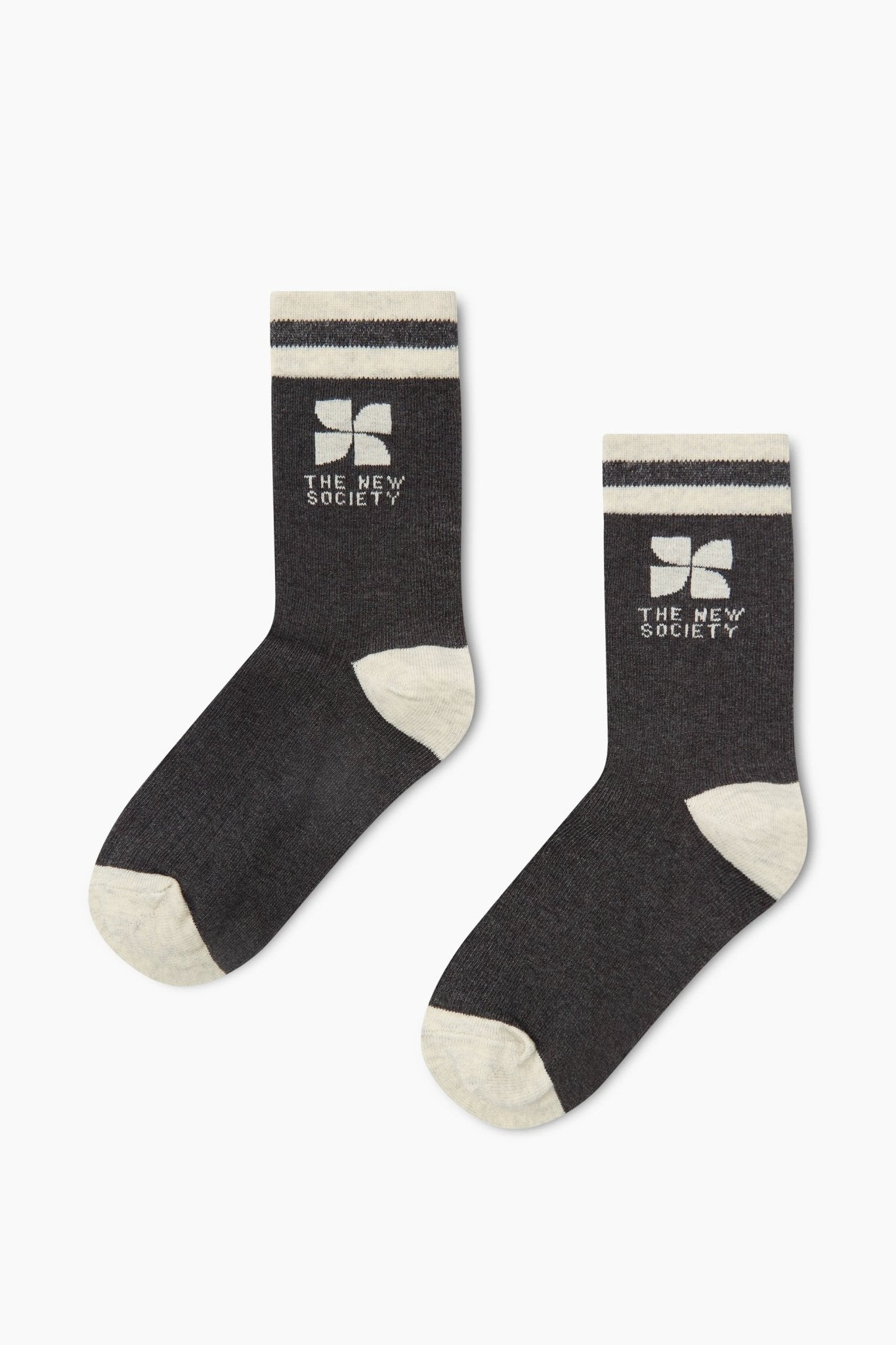 The New Society TNS Logo calzini grigio scuro cotone