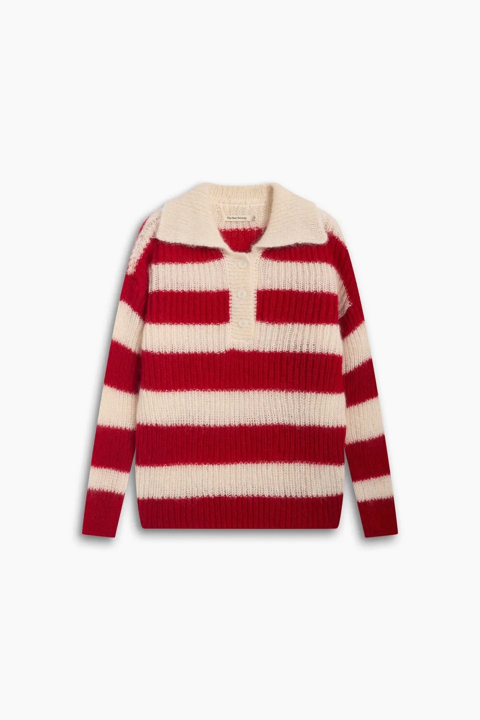 The New Society Ellie Woman Polo maglia rossa mohair
