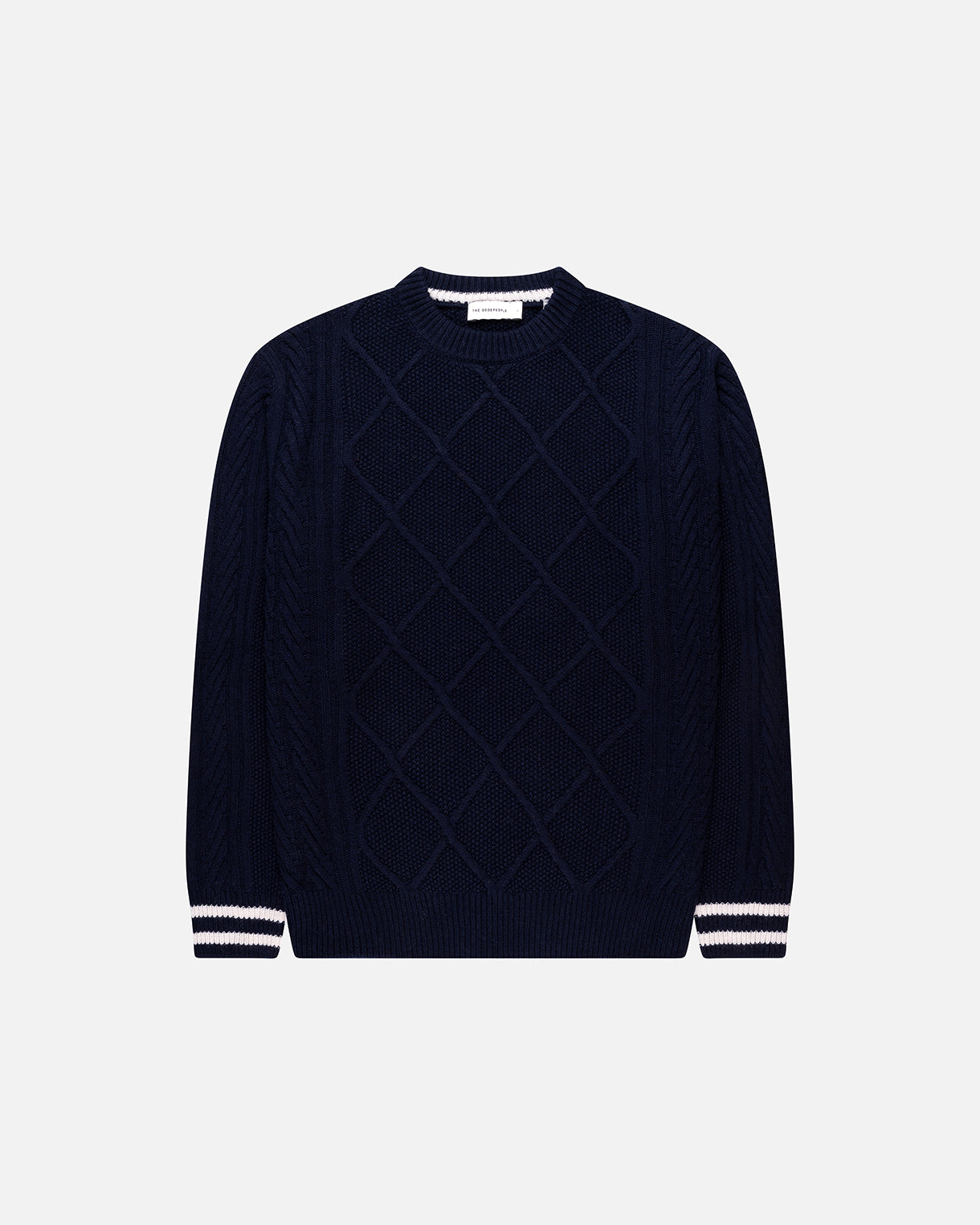 GOODPEOPLE Kpattern Maglione Lana Blu Navy Motivo