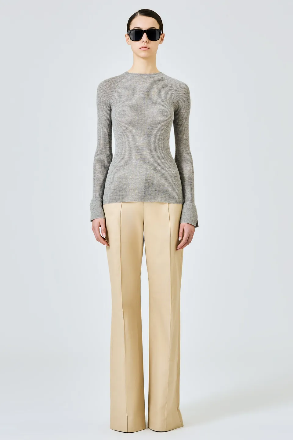 Sa Su Phi Andrea pantaloni dritti cotone donna cammello