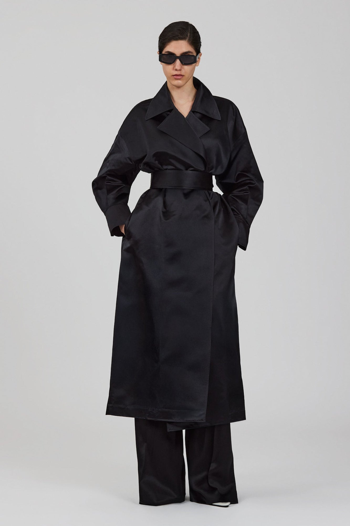 Sa Su Phi Trench Valentina trench seta nero