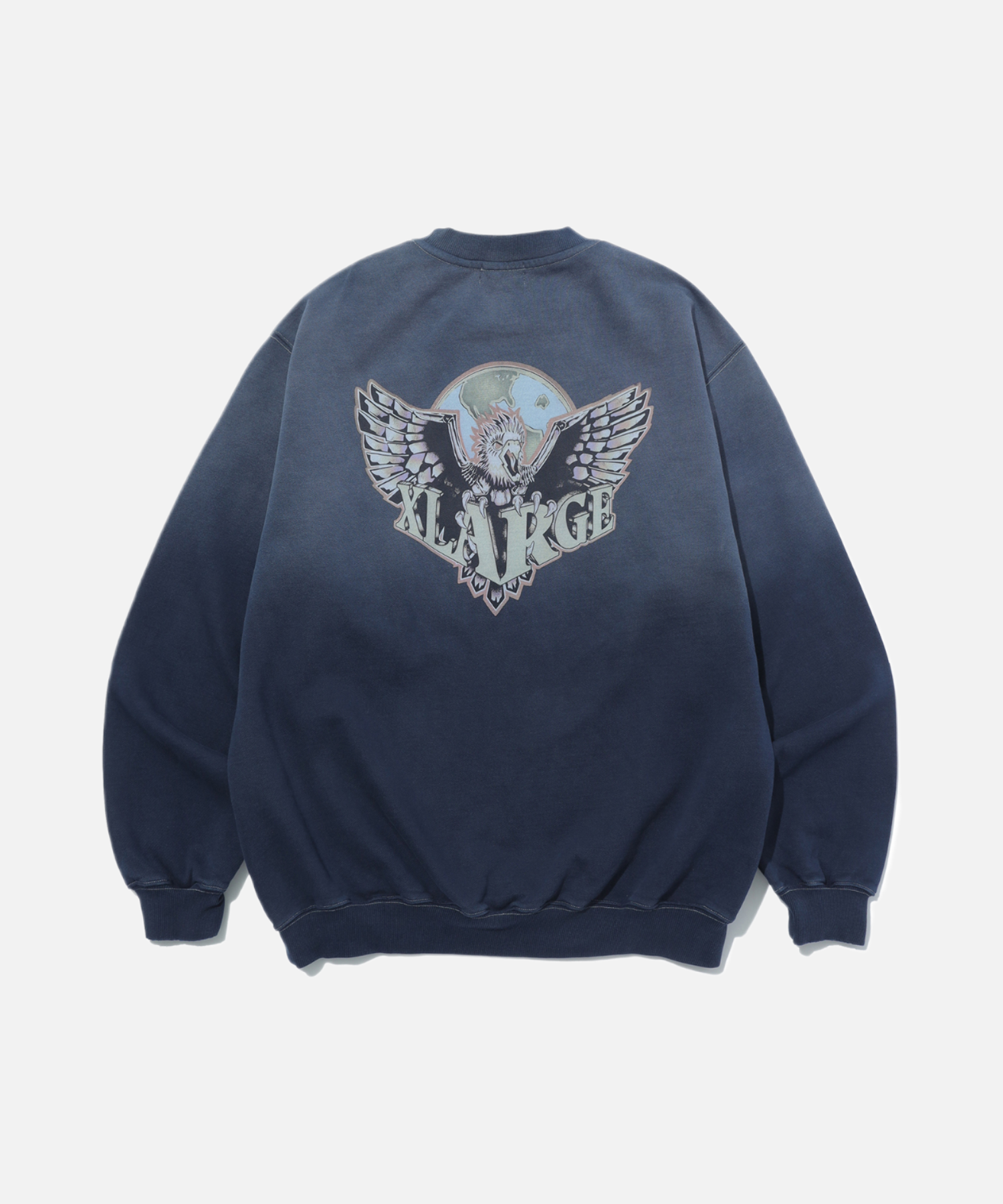 X-Large Eagle Wings felpa girocollo oliva cotone