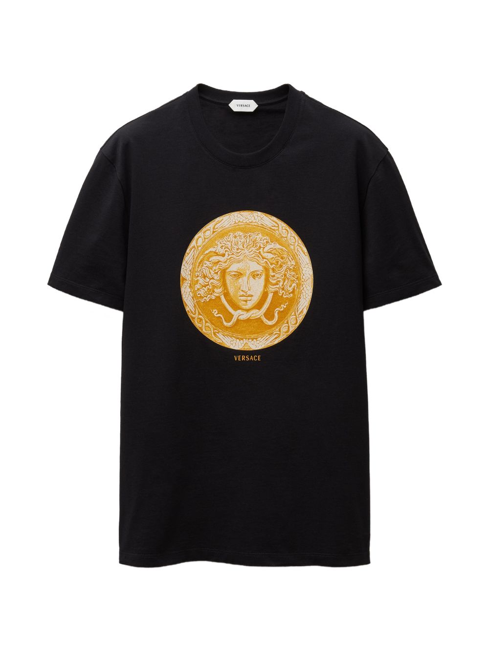 Versace 1026452 t-shirt nera cotone uomo