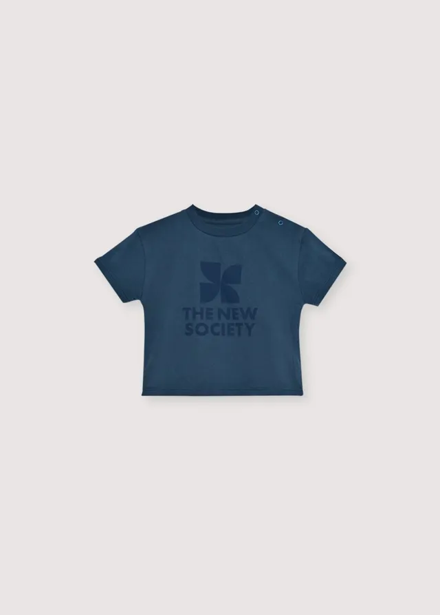 The New Society TNS Logo Baby T-shirt void blue cotone 6m