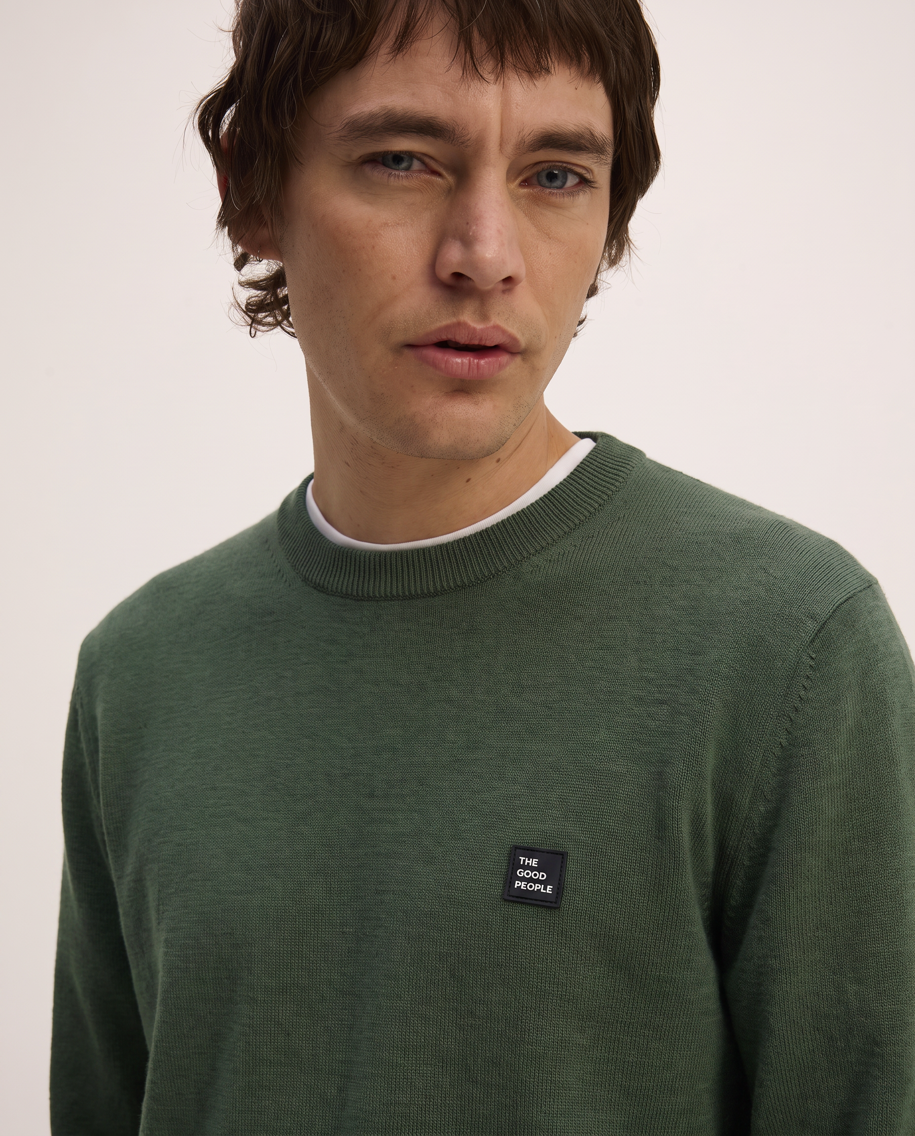 Goodpeople Oknit Comfort maglione verde scuro misto lana