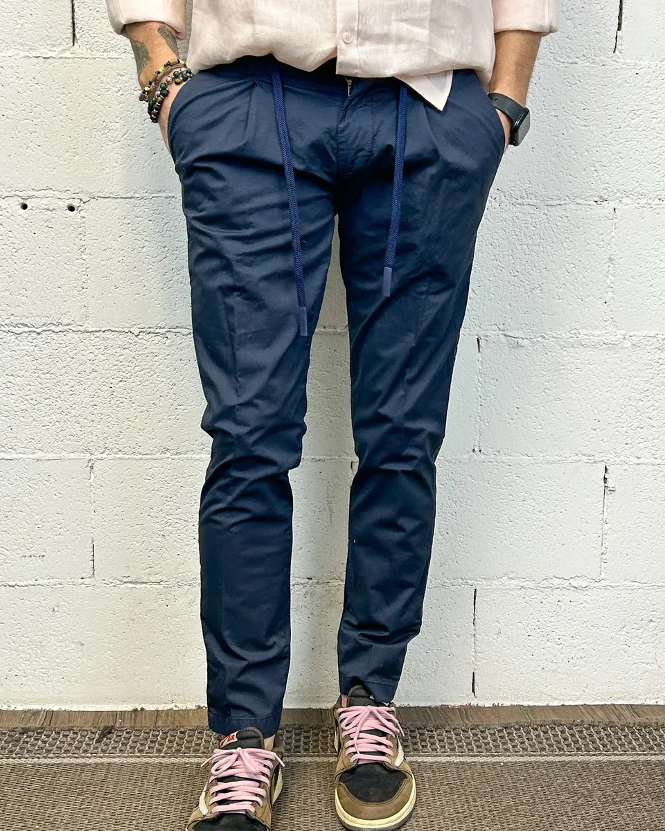 ONLYONE OVER-D Chino pantamolla pantalone blu regular