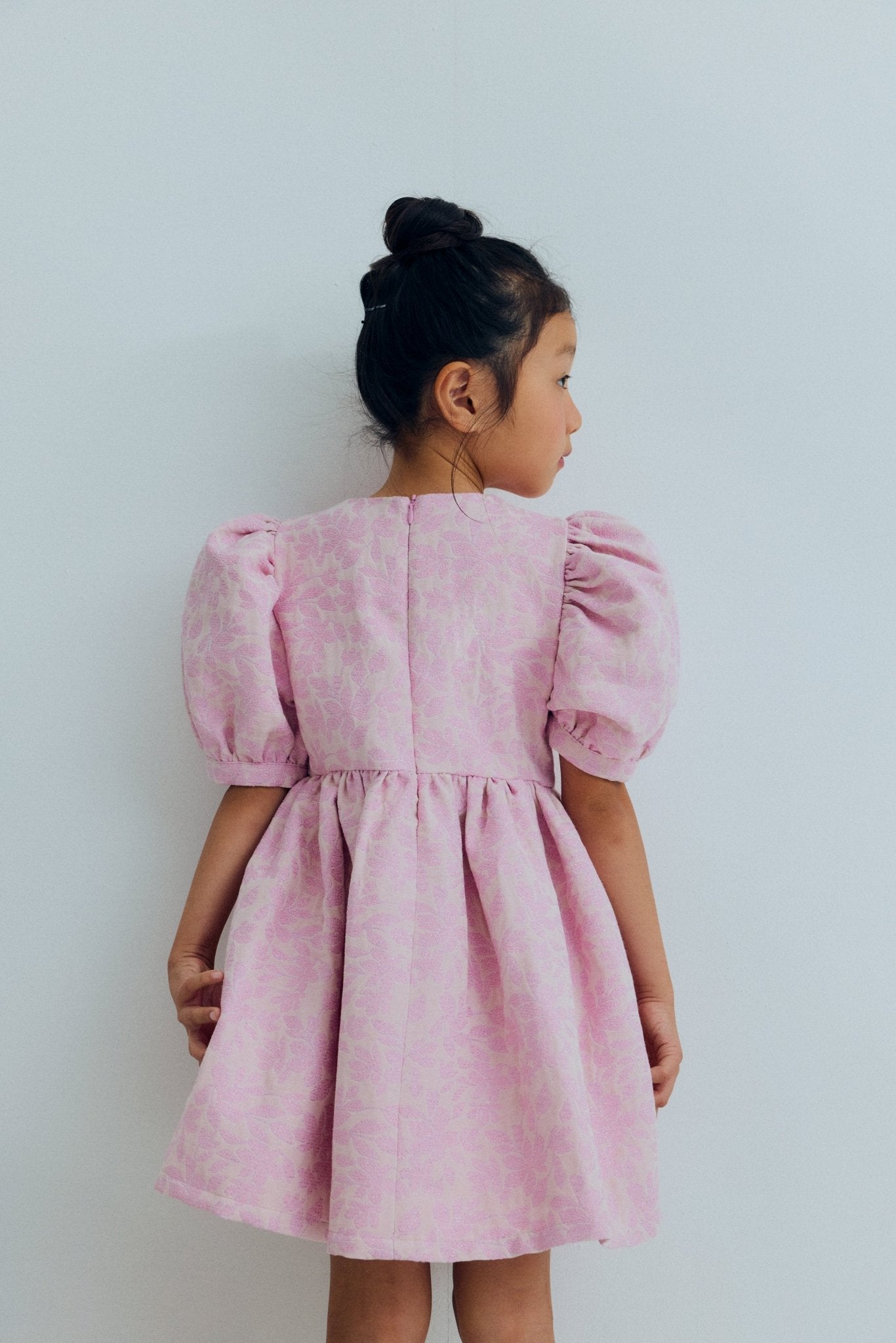 The New Society Freesia Jacquard vestito rosa lurex
