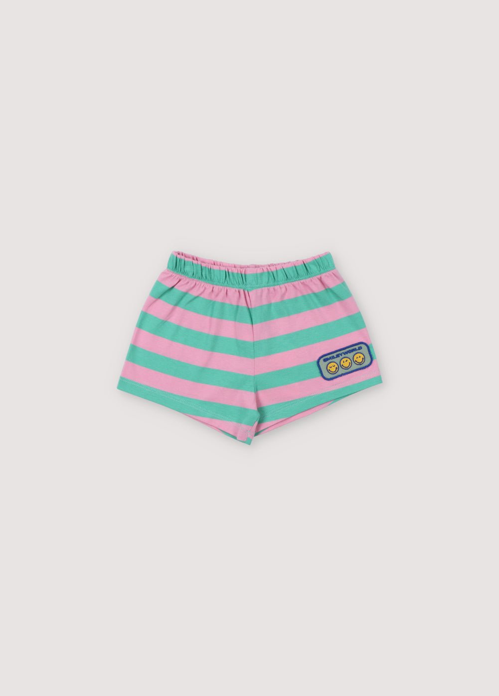 The New Society SmileyWorld short neonato righe Hibiscus cotone