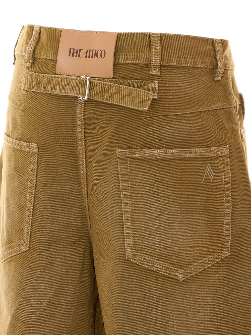 The Attico 261WCP00321 jeans donna verde gamba larga