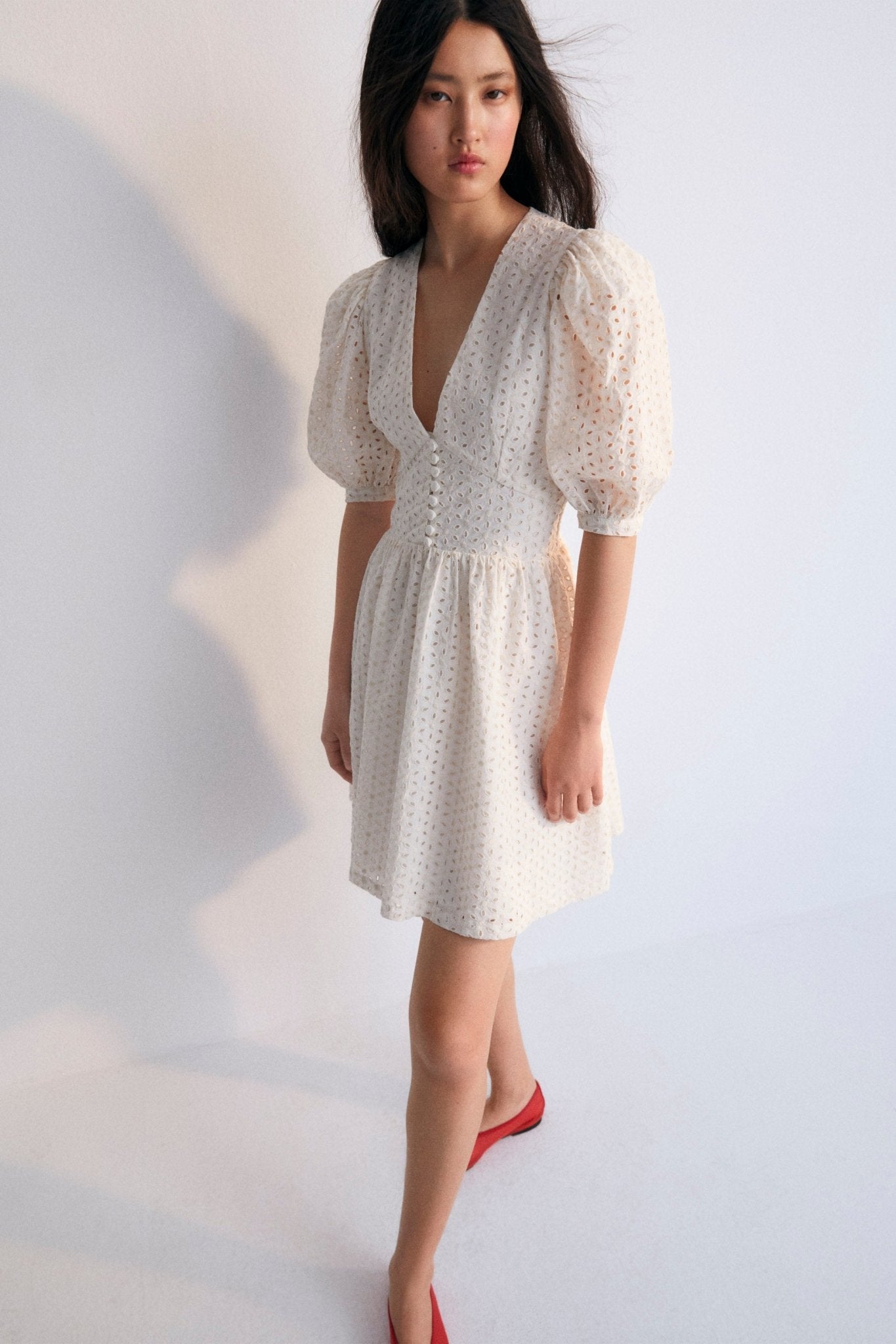 The New Society Nemesis Woman Dress abito cotone bianco