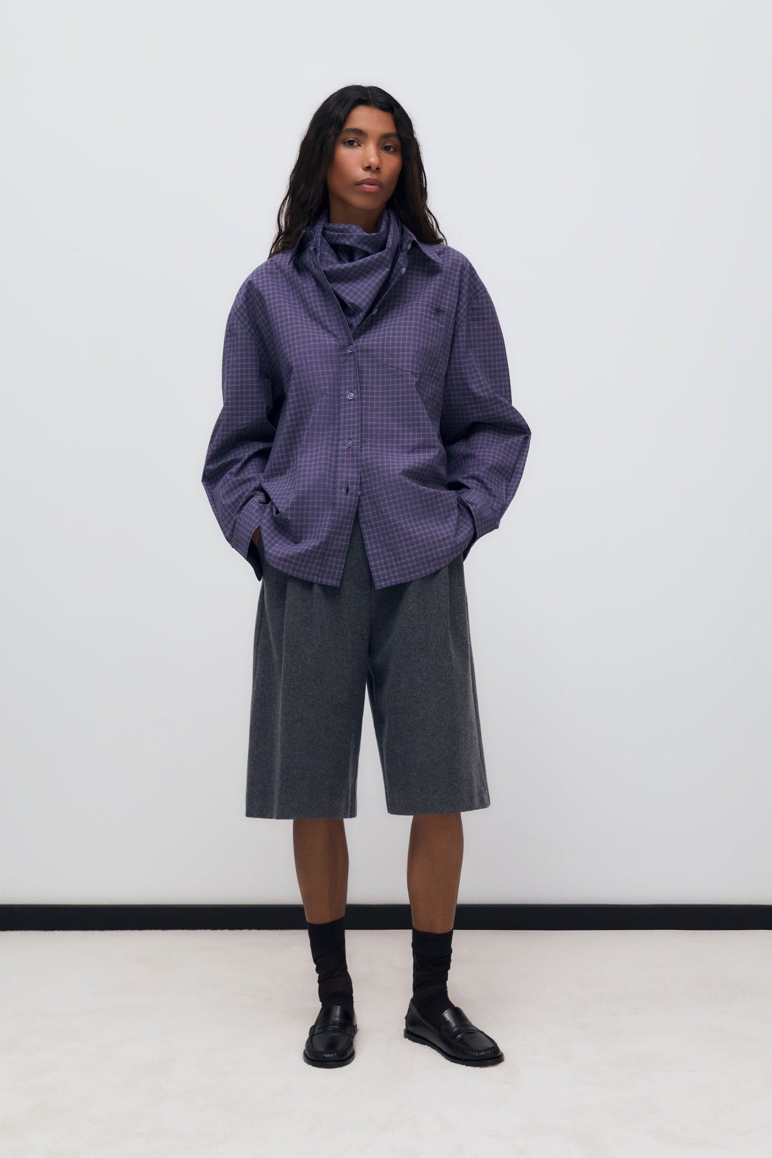 THE NEW SOCIETY Estela camicia donna quadri cotone