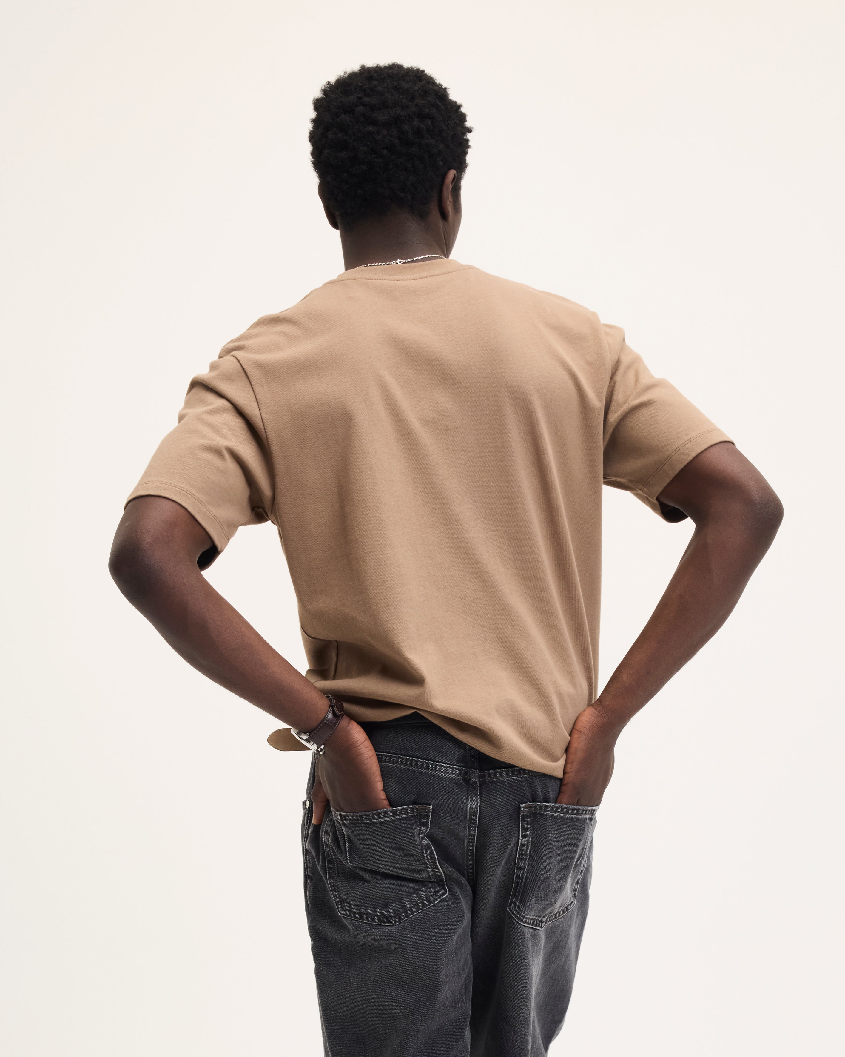 GOODPEOPLE Tommy Signature Tee t-shirt mocca cotone