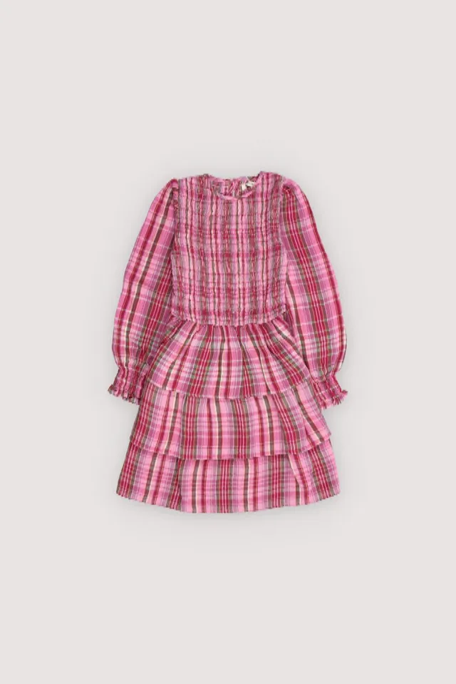 The New Society Adriana vestito bambina quadretti