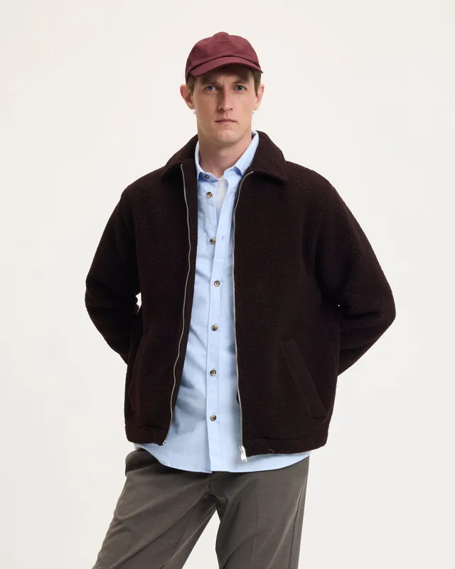 GOODPEOPLE Jteddy bomber misto lana Chocolate Brown