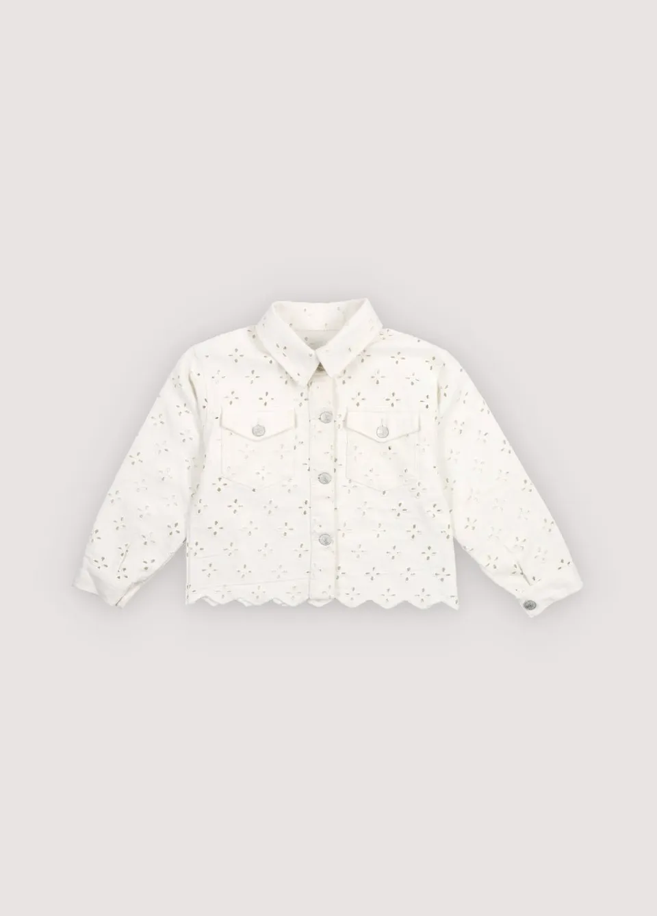 The New Society Camelia Pure Cloud giacca denim ricamata