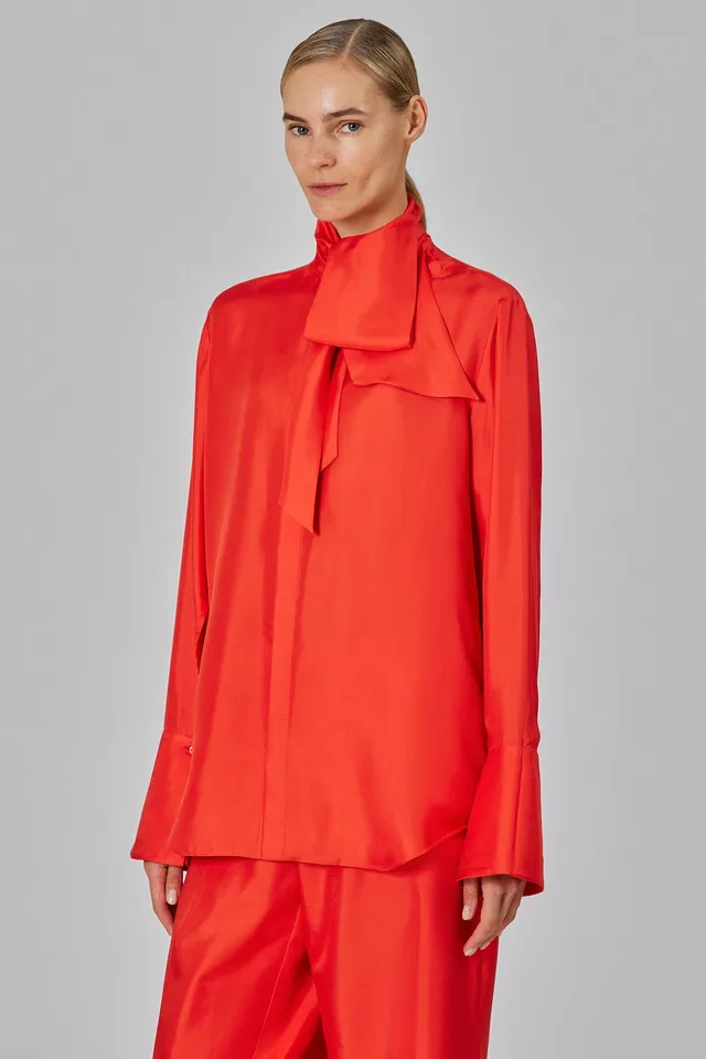 Sa Su Phi camicia con sciarpa twill seta taglia 38