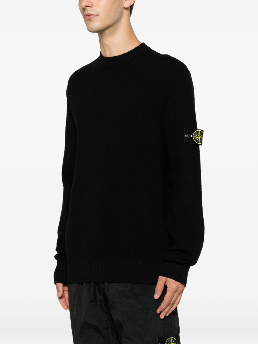 Stone Island L2S155100011 Maglione Nero Lana Uomo