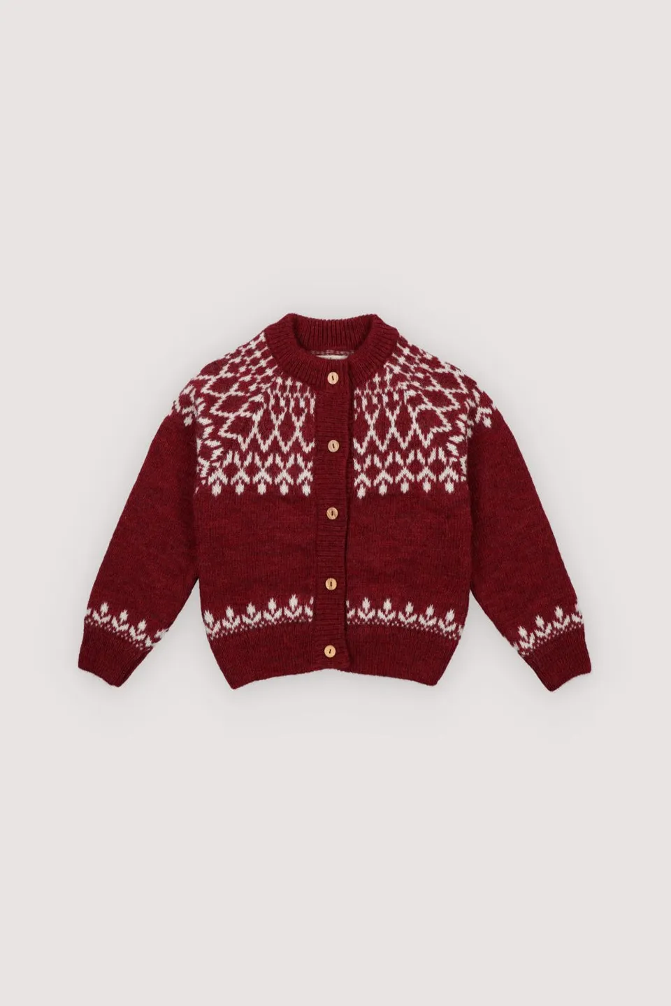 The New Society Wendy Plum Fantasy cardigan bambina prugna alpaca