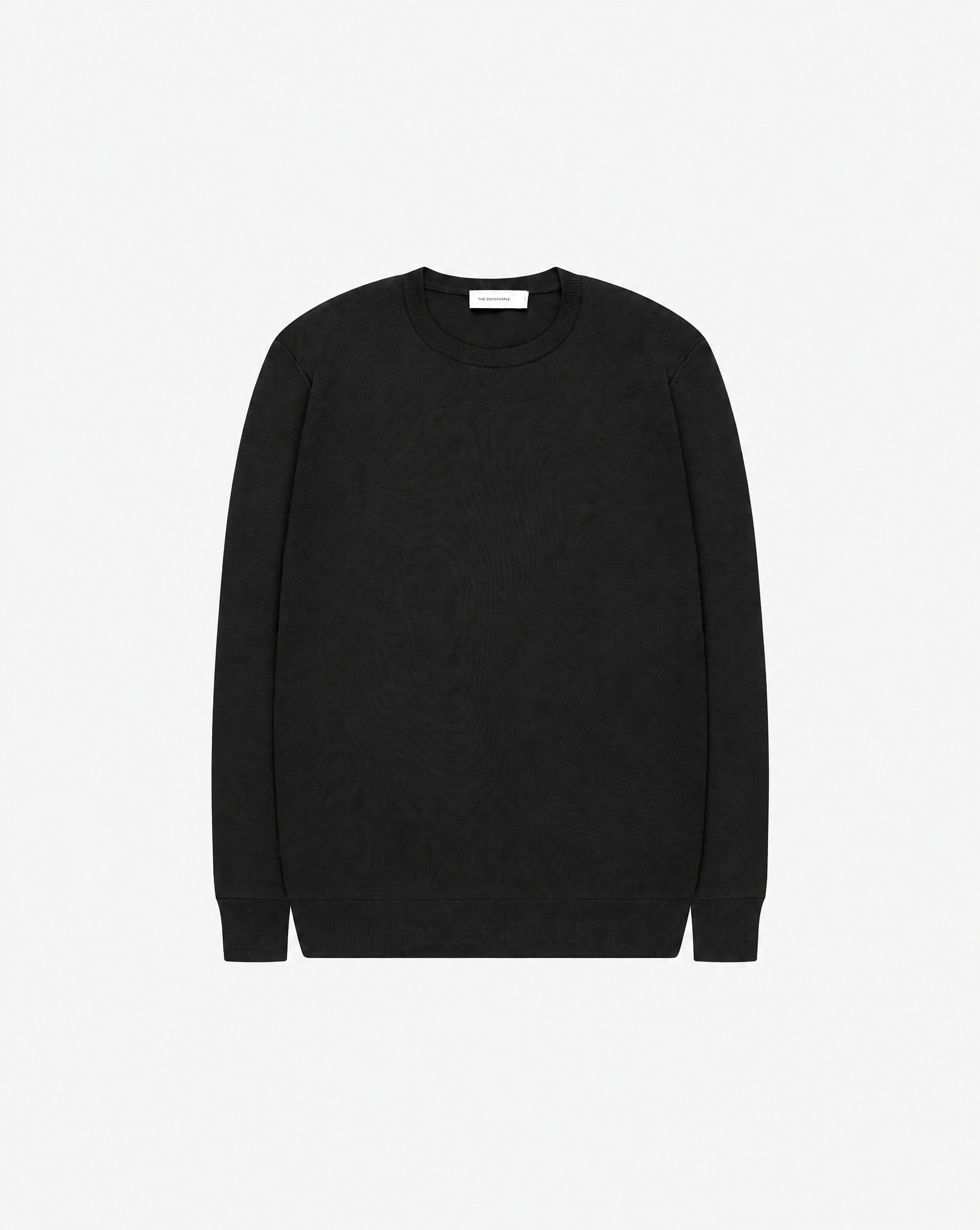GOODPEOPLE Essential maglione merino nero in lana