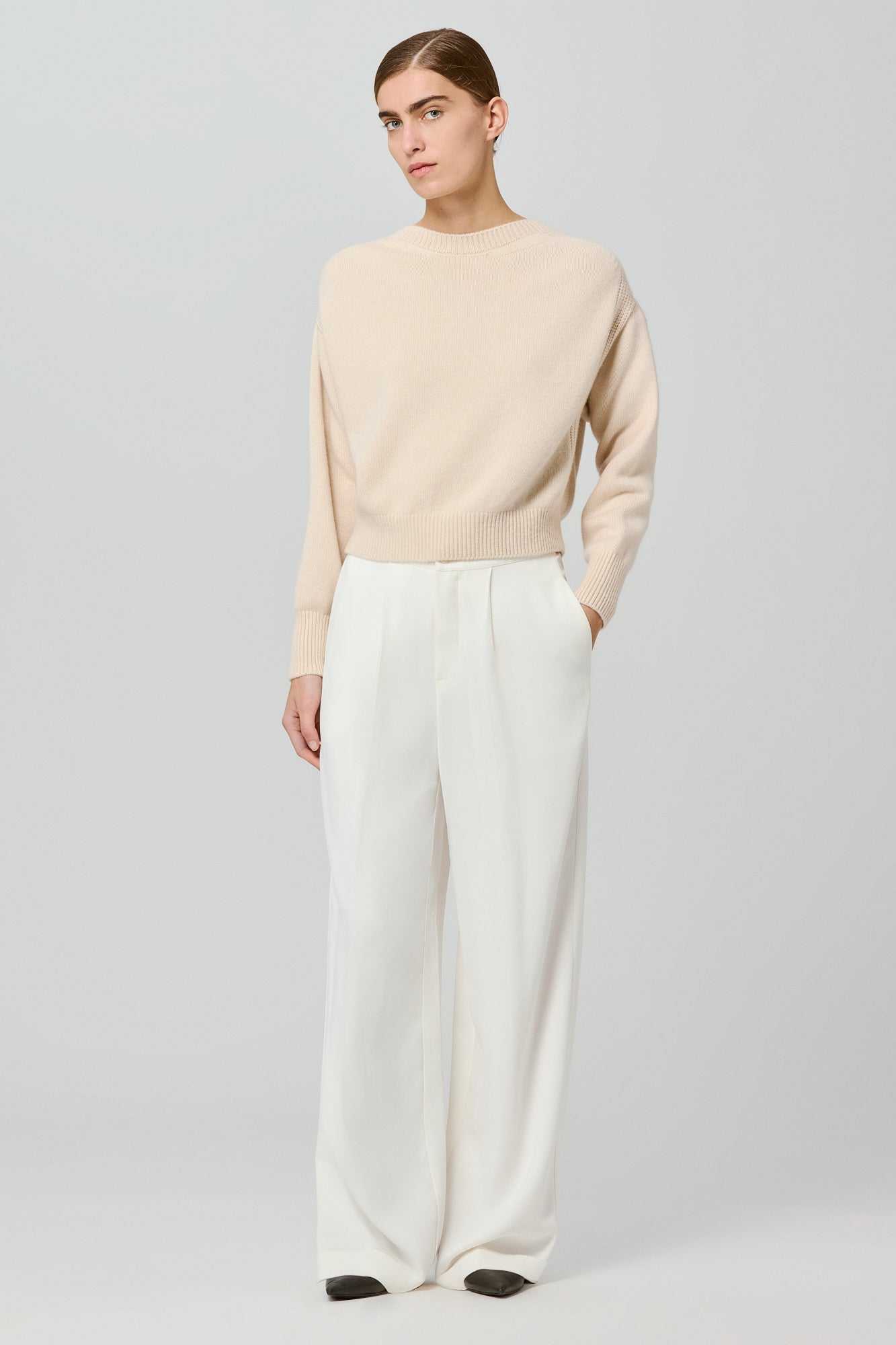 Sa Su Phi maglione V cashmere giallo chiaro
